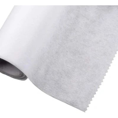 Image of Iron On/Fusible Interfacing Fabric Heavy Weight 75cm Wide 1 Metre White (Non Woven)