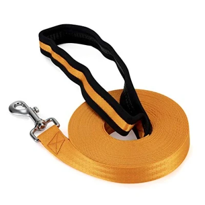 Image of Vivifying Dog Training Lead Leash, 32ft/10m Long Nylon Leash for Pet Tracking Obedience (Orange)