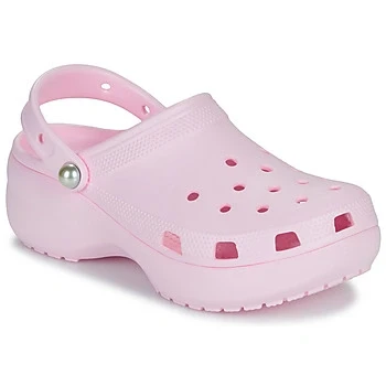 Image of Crocs Classic Platform Pearl Clog women&#039;s Clogs (Shoes) in Pink