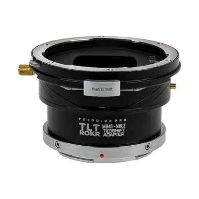 Image of Fotodiox Pro TLT ROKR Tilt/Shift Lens Mount Adapter Compatible with Mamiya 645 (M645) Lenses to Nikon Z Mirrorless Camera Body