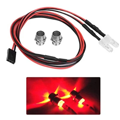 Image of RC Light, 2PCS 5mm Headlights Accessory LED Lights Compatible with 1/10 Model Drift Car Vehicle (12# Red Light)