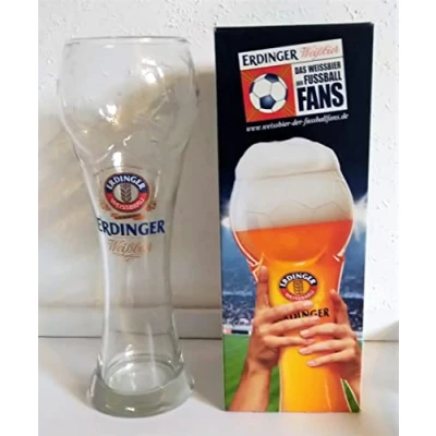 Image of AngiesStrickZauber Erdinger/Weißbier Glass/Exclusive Glass / 1 x 0.5 Litre in Box Beer Glasses Wheat