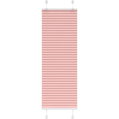 Image of vidaXL Pleated Blind Pink 45x150 cm Fabric Width 44.4 Polyester