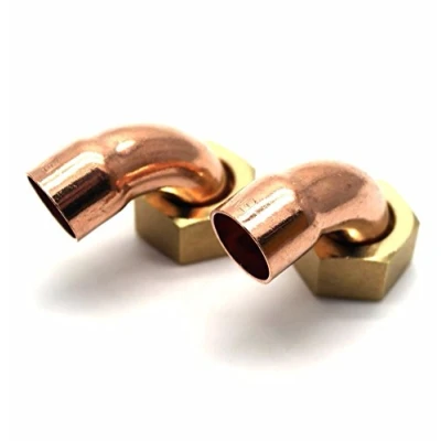 Image of 2 X 15mm 1/2&quot; End Feed Copper Bent Tap Connector