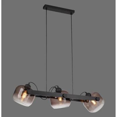 Image of Cup Bar Pendant Ceiling Light Black 3xE27