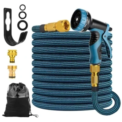 Image of 75FT Garden Hose Expandable with 10 Function Spray Gun/Solid Brass Fittings Leak Proof Lightweight Used for Gardening Watering etc(75FT)