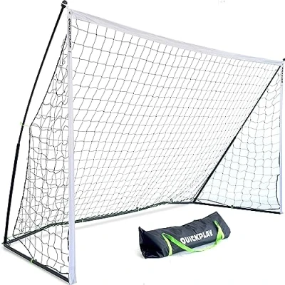 Image of QUICKPLAY Kickster Football Goal 12x6&#039; Ultra Portable Equipment includes Net and Carry Bag [Single Goal]