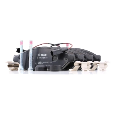 Image of 71770032, 71773146, 77366019 Brake pad set BOSCH 0 986 494 591 PEUGEOT: Boxer Platform / Chassis, Van, FIAT: Ducato III Chassis
