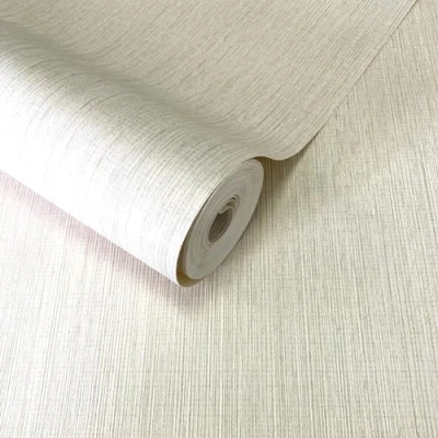 Image of World of Wallpaper Roma Plain Texture Heavyweight Vinyl Modern for Living Room &amp; Bedroom Decorative Luxury Cream/Gold