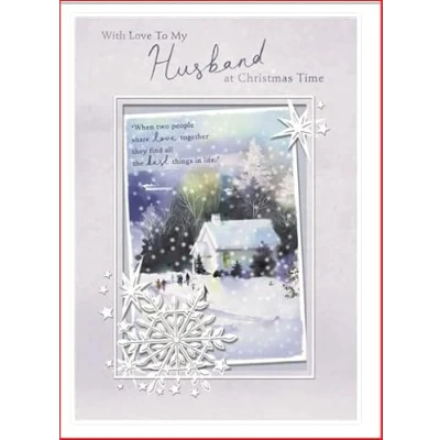 Image of Hallmark Christmas Card with Love to My Husband at Time