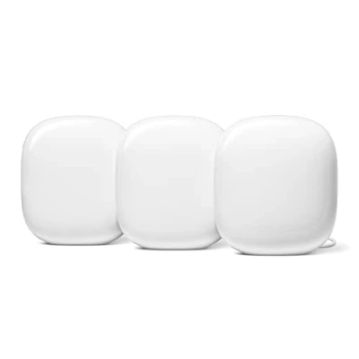 Image of Google Wifi Pro Wi Fi 6E Reliable home system with fast speed and whole coverage Mesh router snow, 3 Pk
