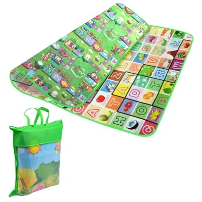Image of Kids Crawling Educational 2 Side Play Mat Game Soft Foam Picnic Carpet 200X180cm