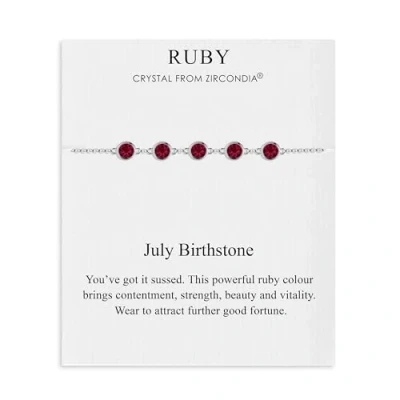 Image of Philip Jones July Birthstone Bracelet Created with Ruby Zircondia® Crystals