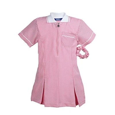 Image of Ayra Girl&#039;s School Gingham Summer Dress Age 3 4 5 6 7 8 10 12 14 16 18 (8 Years, Pink)