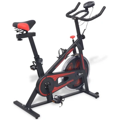 Image of vidaXL Exercise Training Bike with Pulse Sensors Black and Red