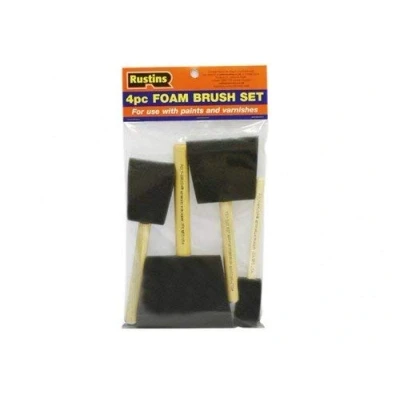 Image of RUSTINS Foam Brushes 1&quot;; 2&quot;; 3&quot; &amp; 4&quot; (TRIPLE PACK)