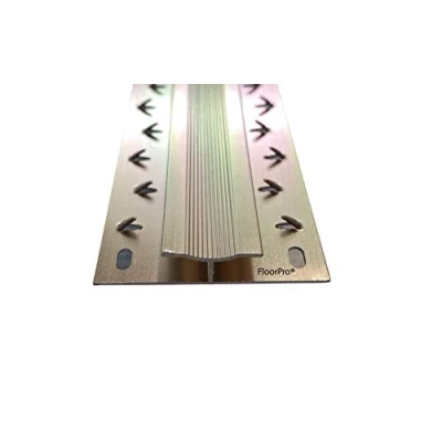 Image of Carpet to Double Trim Door Bar Threshold Transition Strip Metal Gripper Plate Joins Carpets at Doorways/Fills The Gap Bronze/Copper Colour