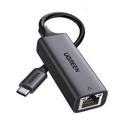 Image of UGREEN USB C to Ethernet Adapter, Gigabit Wired Network Aluminum RJ45 1000Mbps Thunderbolt LAN Adaptor Compatible with MacBook Pro 2020, iPhone 15 Max, Steam Deck, Switch