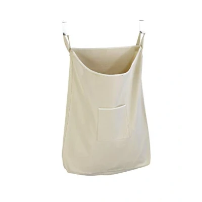 Image of Wenko 62107100 Canguro Top Door Laundry Basket Cotton Beige 52 x 10 81 cm