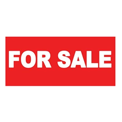 Image of 2 x For Sale Info Sign Label Removable Self Adhesive Waterproof Durable Vinyl Stickers 225mm 106mm
