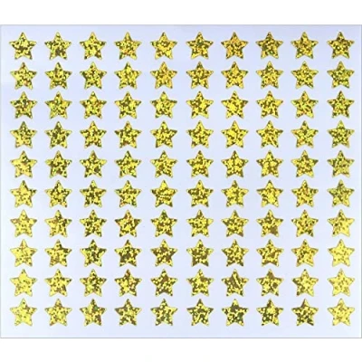 Image of Storm&amp;Lighthouse 600 x Star Stickers Gold Stars Mini Teacher Reward Scrapbook for Crafts Glitter Art and Craft Classroom Resource (Gold)