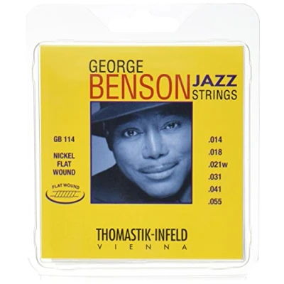Image of Thomastik Saiten für E Gitarre George Benson Jazz Guitar Satz GB114 Heavy Nickel flatwound .014 .055