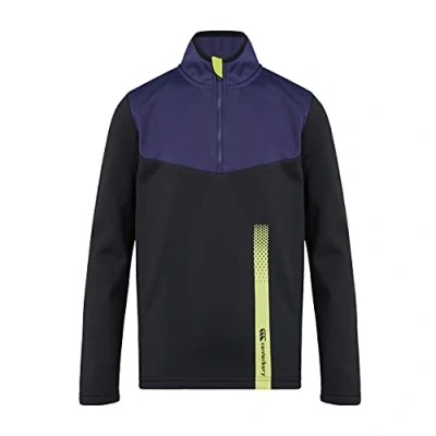 Image of Canterbury Boy&#039;s 1/4 Zip Poly Fleece Pullover, Blue Graphite, Age 6 (XS)