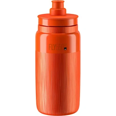 Image of Elite Fly Lightweight Cycling Bottle Orange/Black, 550ml / 0.5L Water Bidon Flask Drinking Drink Bicycle Cycle Biking Bike Road Racing Race Gym Triathlon Time Trial Super Ultralight Corsa Fit Cage