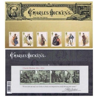 Image of 2012 Charles Dickens Stamps in Presentation pack