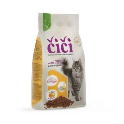Image of CiCi Complete Dry Cat Food For Adult and Neutered Cats with Poultry 2 kg