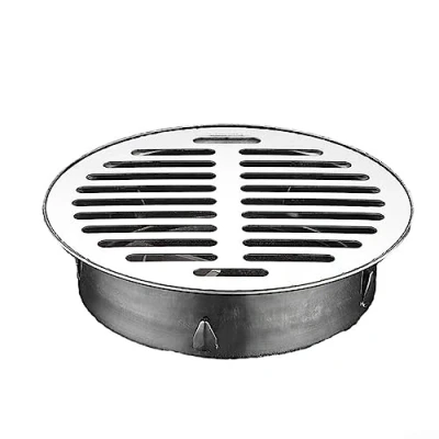 Image of HpLive 125 mm Round Floor Drain Stainless Steel Anti Lock for Outdoor Roof, Plug in with Large Displacement Garden Patio