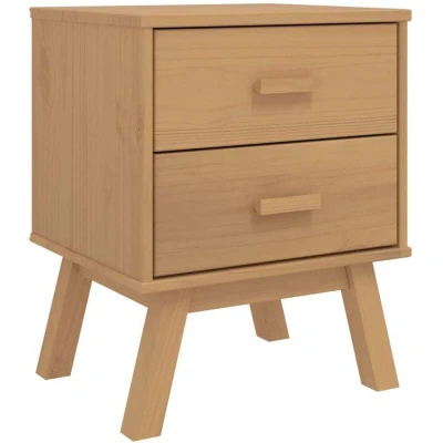 Image of vidaXL Bedside Cabinet OLDEN Brown Solid Wood Pine