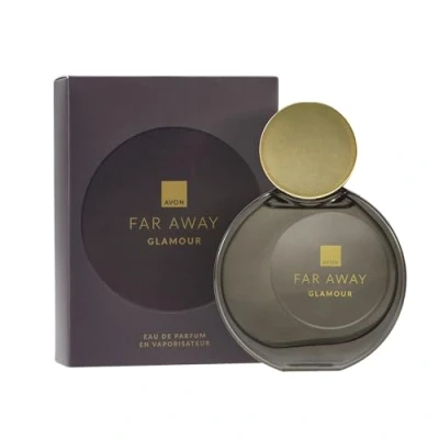 Image of Avon Far Away Glamour Eau De Parfum 50ml, Oriental and Woody Notes, Long Lasting Scent, Perfect for Any Occasion, Cruelty Free