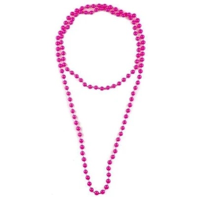 Image of Mytoptrendz® Long String Bead Necklace Girls Women Retro Costume Fashion Accssories (Fuchsia)