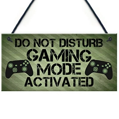 Image of RED OCEAN Gaming Sign Hanging Plaque For Boys Bedroom Man Cave Games Room Retro