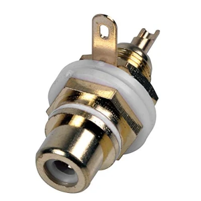Image of Pro Signal PSG08635 RCA Phono Socket, Chassis Mount, Gold Plated, White