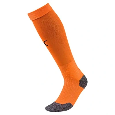 Image of PUMA Liga Socks, Unisex Orange (Golden Poppy/PUMA Black), 12 14 Uk (Manufcturer Size 5)