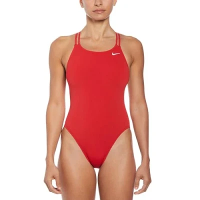 Image of NIKE Spiderback One Piece Swimsuit for Women, Womens, Sweatsuit, NESSA003 614, University Red, M