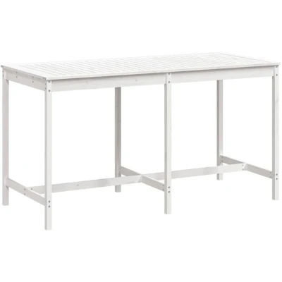Image of vidaXL Garden Table White 203.5x90x110 cm Solid Wood Pine