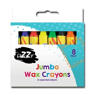 Image of Lizzy Jumbo Wax Crayons 8 Pack 10.5cm in Length Non toxic