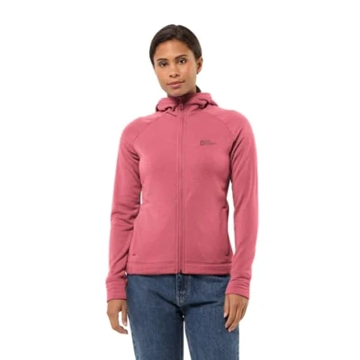Image of Jack Wolfskin Women&#039;s Waldsee Hooded Jkt W Fleece jacket, Soft Pink, XXL