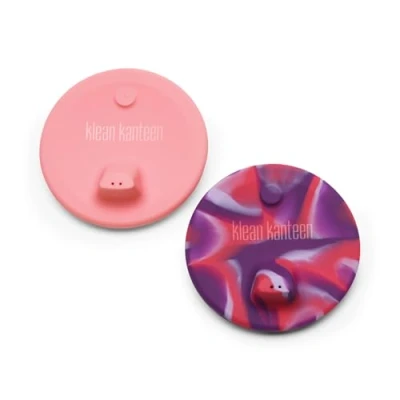 Image of Klean Kanteen Kid&#039;s Cup Sippy Lid 2 Pack Pink/Pink Tie Dye