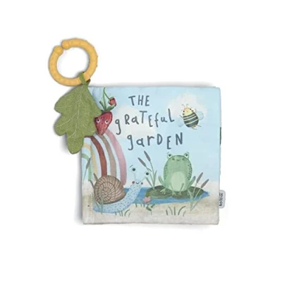 Image of Mamas &amp; Papas Interactive Activity Book with Crinkly Pages, Squeaker, Teething Ring, Grateful Garden
