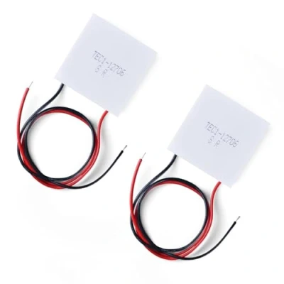 Image of DUTTY 2pcs TEC1 12706 Semiconductor Refrigeration Tablets 12V 6A Heatsink Thermoelectric Cooler Cooling Peltier Plate Module 40x40MM