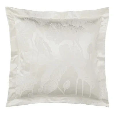 Image of Sanderson Lotus Leaf Square Pillowcase Ivory
