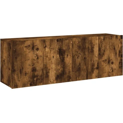 Image of vidaXL TV Cabinets Wall mounted 2 pcs Smoked Oak 60x30x41 cm