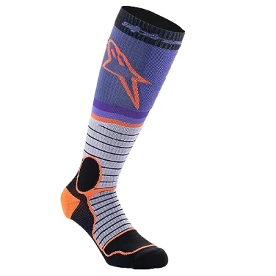 Image of Alpinestars Mx Pro Technical Socks, Black, Grey, Purple, M
