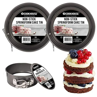 Image of YöL Mini Cake Tin Non Stick Springform With Loose Base 12,5 cm Cheesecake Pack Of 2