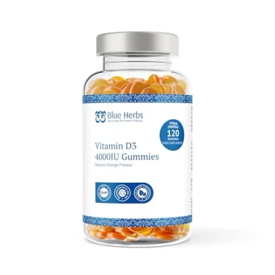 Image of Vitamin D3 4000IU 150 Natural Orange Flavour Gummies High Strength 2000% NRV Supports Bones, Muscles, Immune System &amp; More Vegan Non GMO