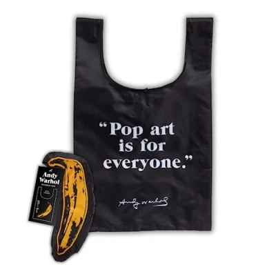 Image of Galison Mudpuppy Andy Warhol Banana Reusable Tote Bag